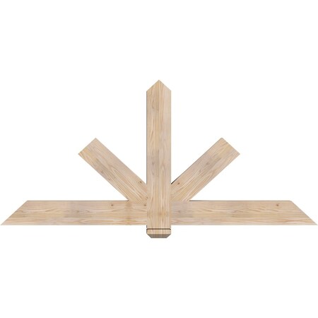 Ekena Millwork Kennewick Smooth Timber Gable Bracket, Douglas Fir, 72"W x 33"H x 3 1/2"D x 5 1/2"F, 11/12 Pitch GBW072X33X0406KEN00SDF